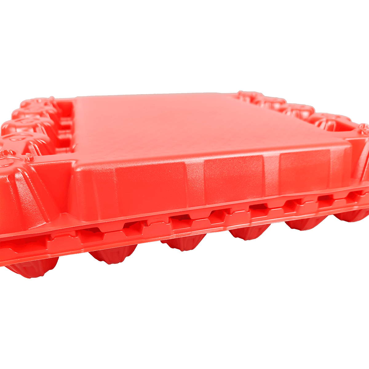 大尺寸可堆叠的哑光红PET 30鸡蛋盒，用于冰箱 